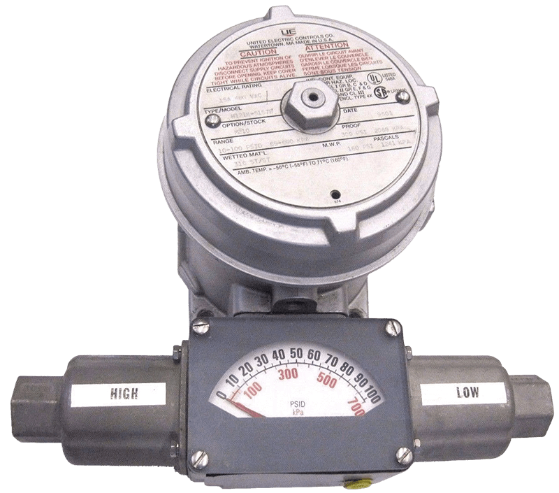 United Electric Differential Pressure Switch, 120 Series Type H121K Models S147B & S157B